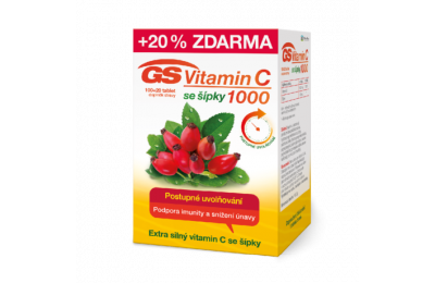 GS VITAMIN C 500 - Витамин С с шиповником, 120 таблеток